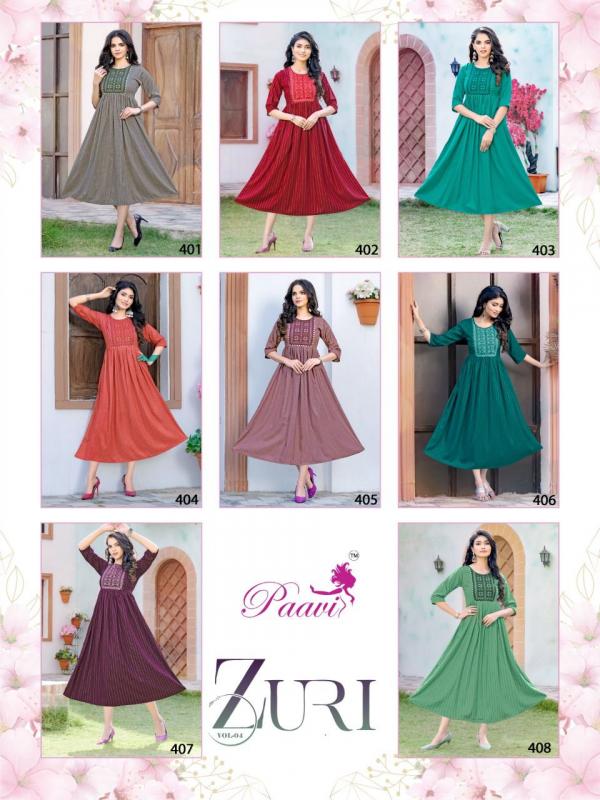 Paavi Zuri Vol 4 Rayon Exclusive Designer Kurti Collection